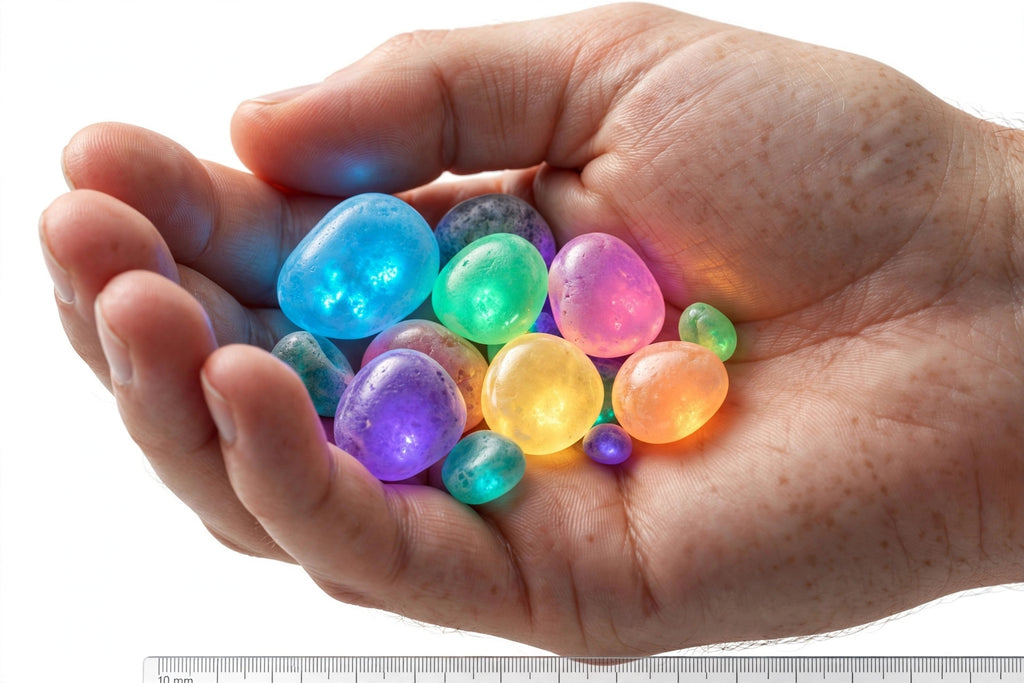 Garden Decor Luminous  Stones - Glow In Dark Pebbles (160 Pcs) -For Garden, Pathway & Fish Tank