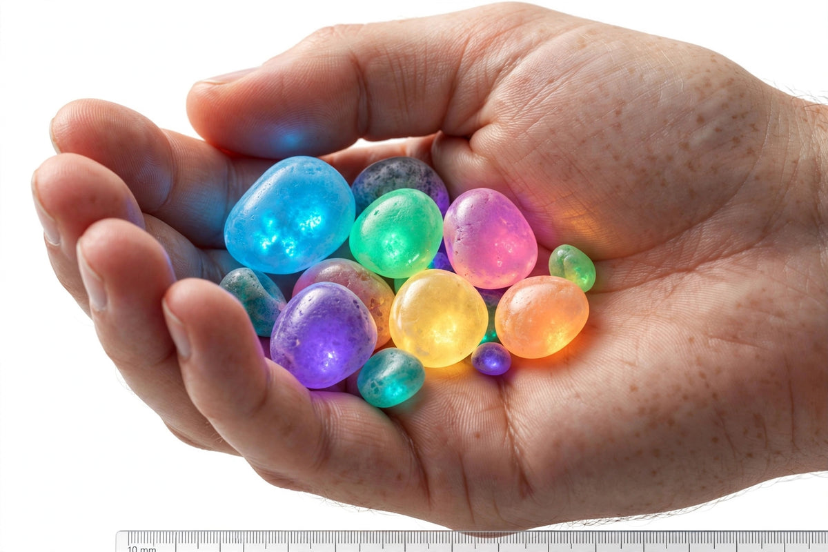 Garden Decor Luminous  Stones - Glow In Dark Pebbles (160 Pcs) -For Garden, Pathway & Fish Tank