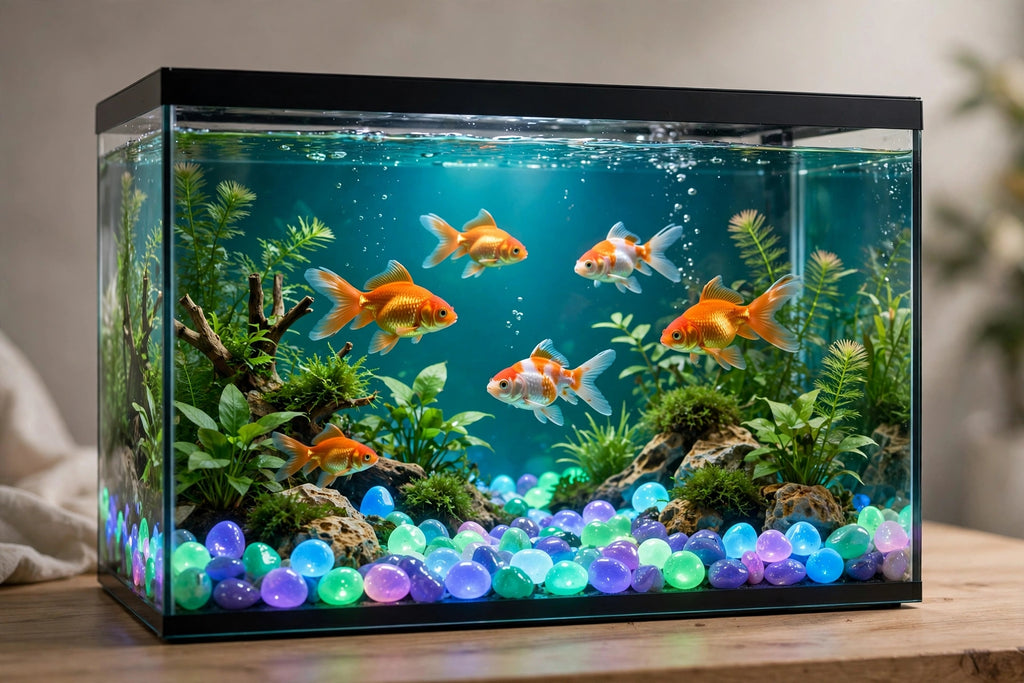 Garden Decor Luminous  Stones - Glow In Dark Pebbles (160 Pcs) -For Garden, Pathway & Fish Tank