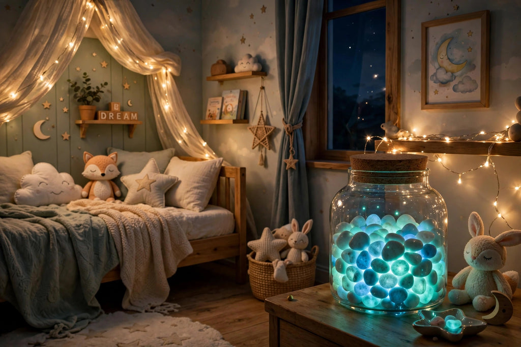 Garden Decor Luminous  Stones - Glow In Dark Pebbles (160 Pcs) -For Garden, Pathway & Fish Tank